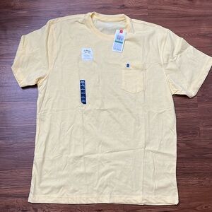 IZOD Saltwater Soft Tee Lemon Large